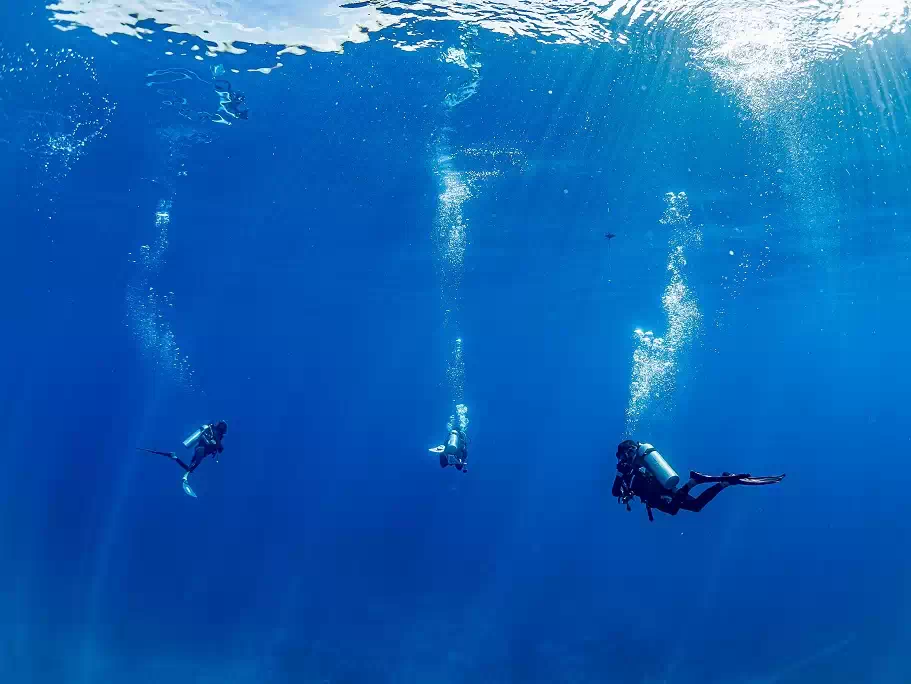 Scuba diving training in the Indian Ocean